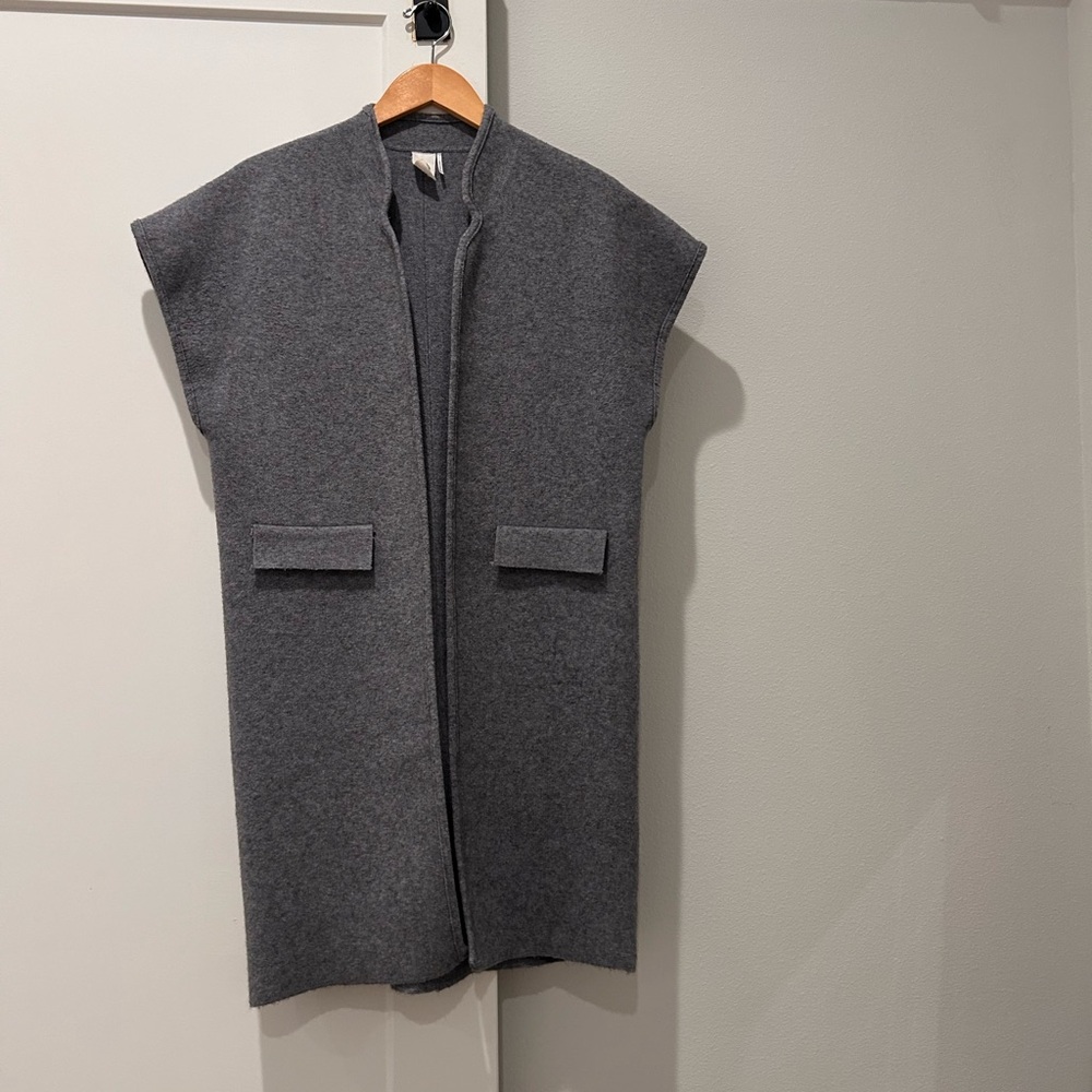 Anthropologie Charcoal Gray Sleeveless Vest